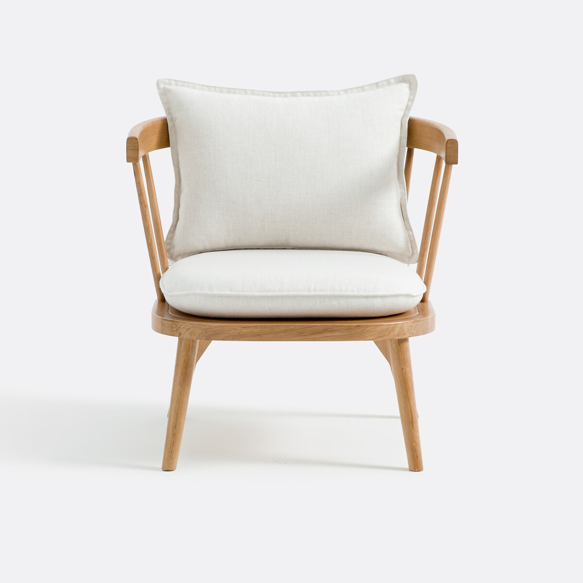Fauteuil chêne et tissu, Portman beige, LA REDOUTE INTERIEURS