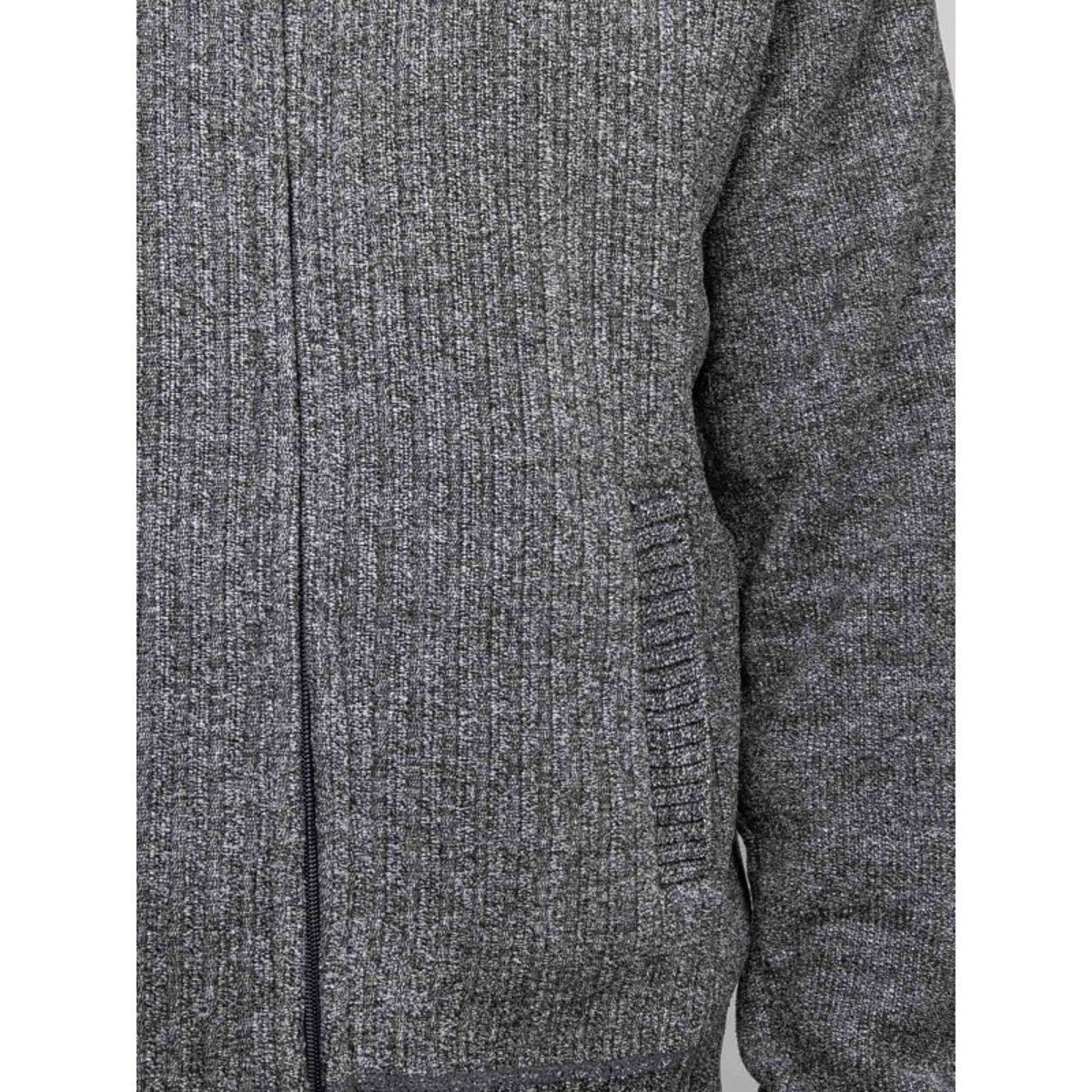 Gilet Chenille Zippé Col Montant Limago gris, RITCHIE