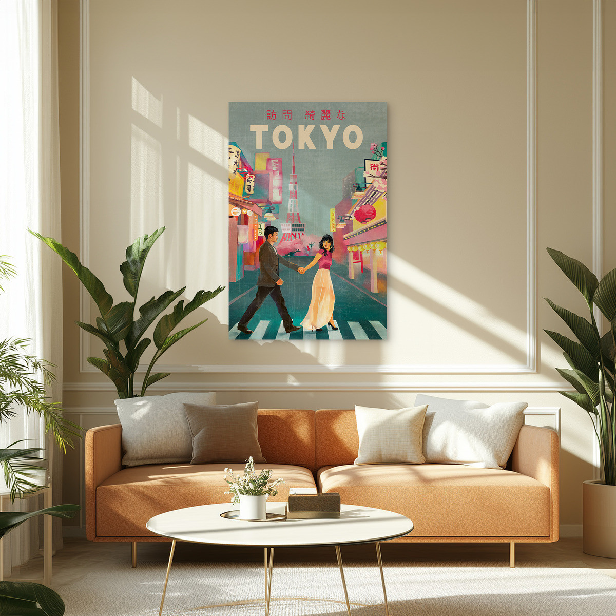 Tableau Sur Verre Synthétique Tokyo Floral ILLUSTRATION tableau en verre synthétique, CEANOTHE