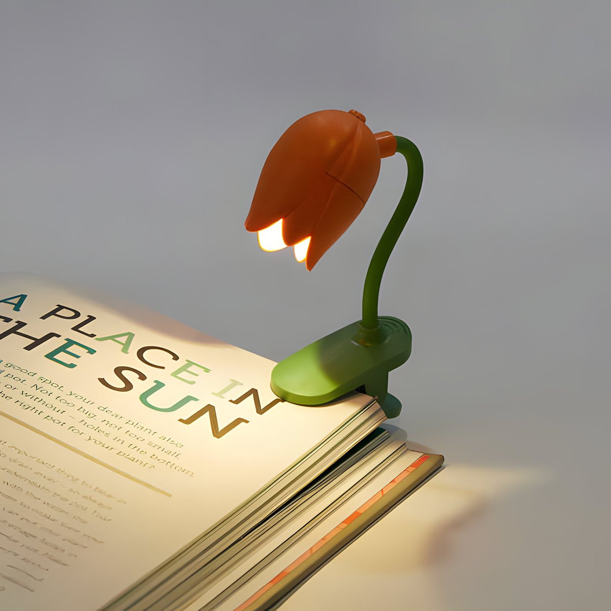 Lampe de lecture fleur Tulipe orange, PYLONES