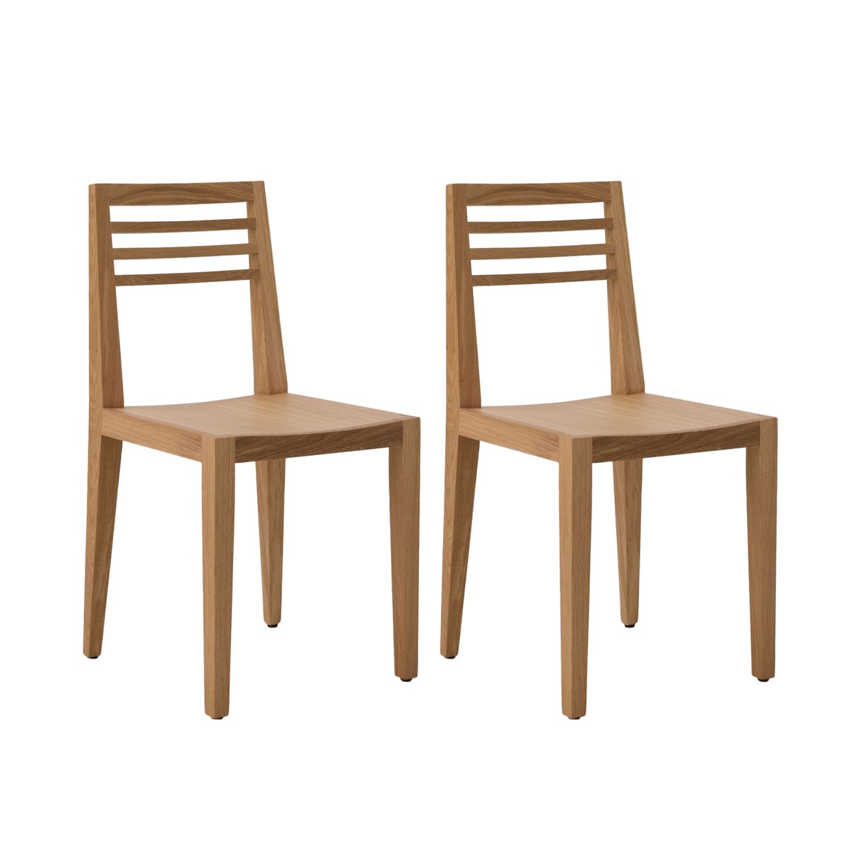 Lot de 2 chaises chêne massif - CANELLE bois clair, CAMIF