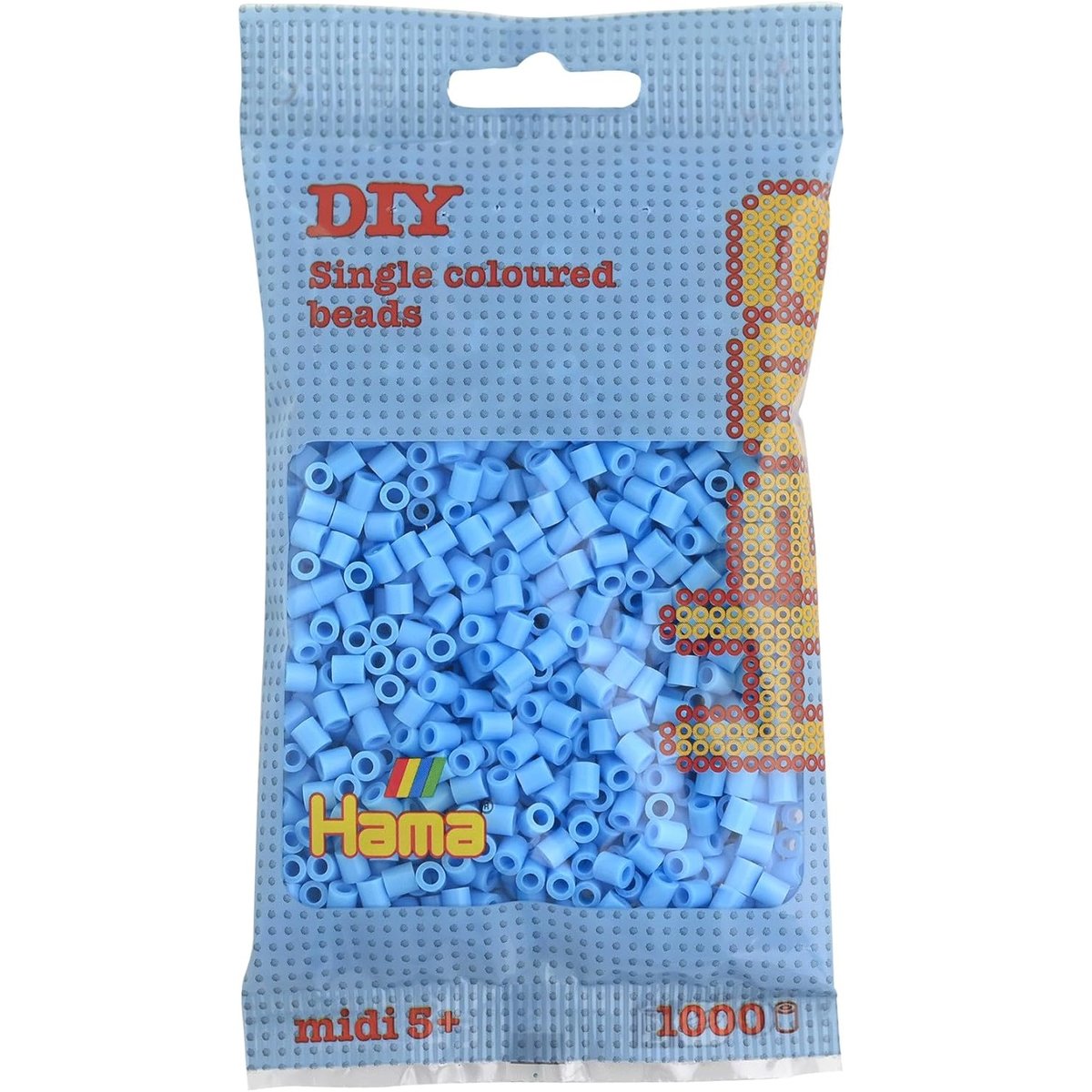 Sachet 1000 perles plastique Midi bleu, HAMA