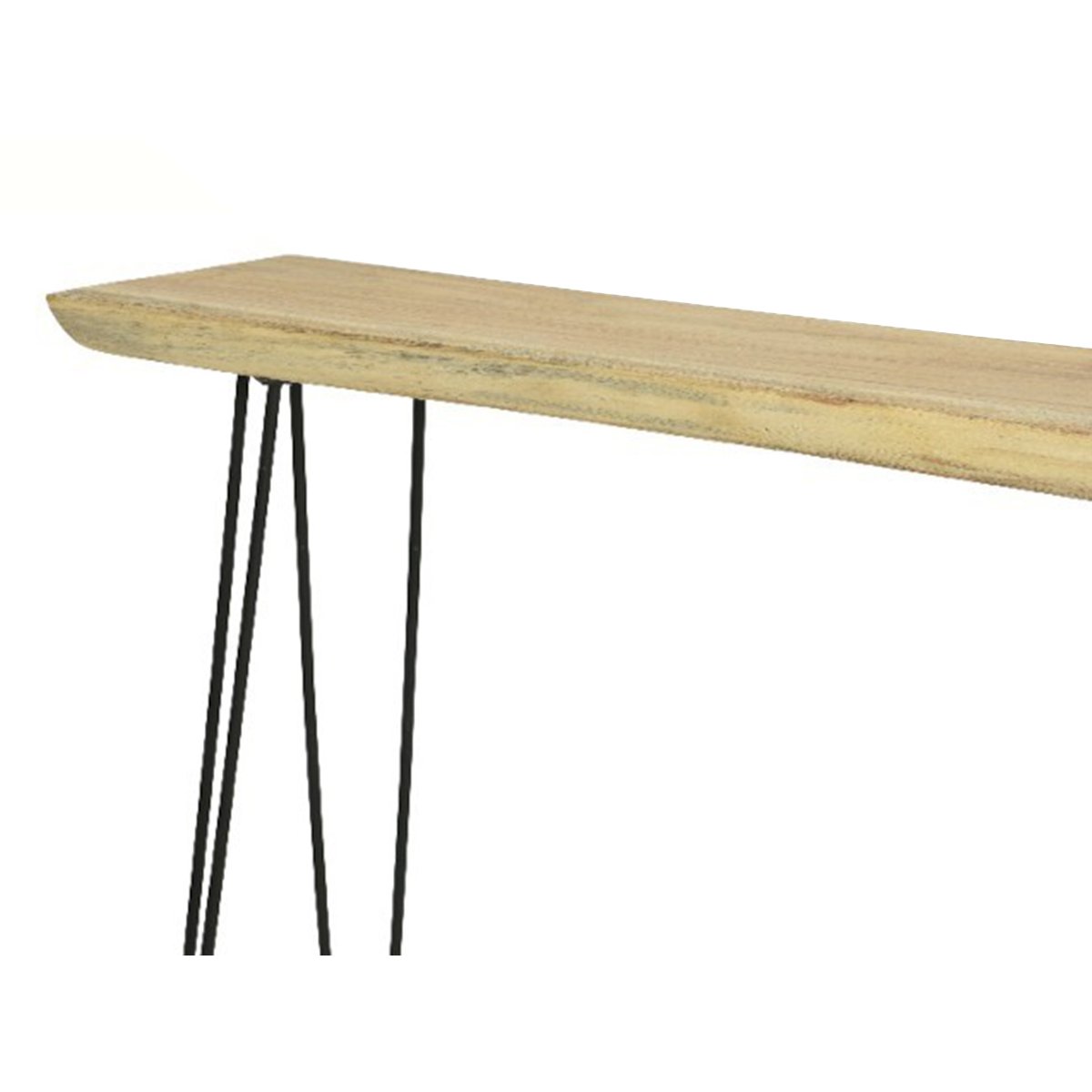 Table D'appoint En Bois Et Acier Rectangulaire- Nos Envies Déco naturel, JARDIDECO