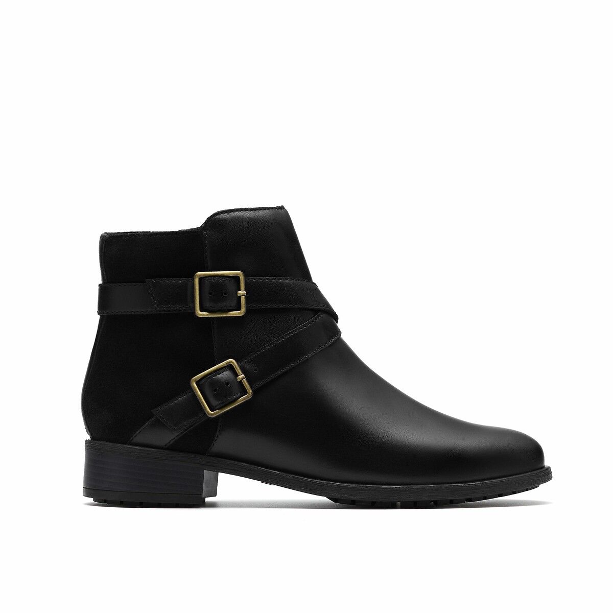 Havisham Leather Flat Ankle Boots black, CLARKS