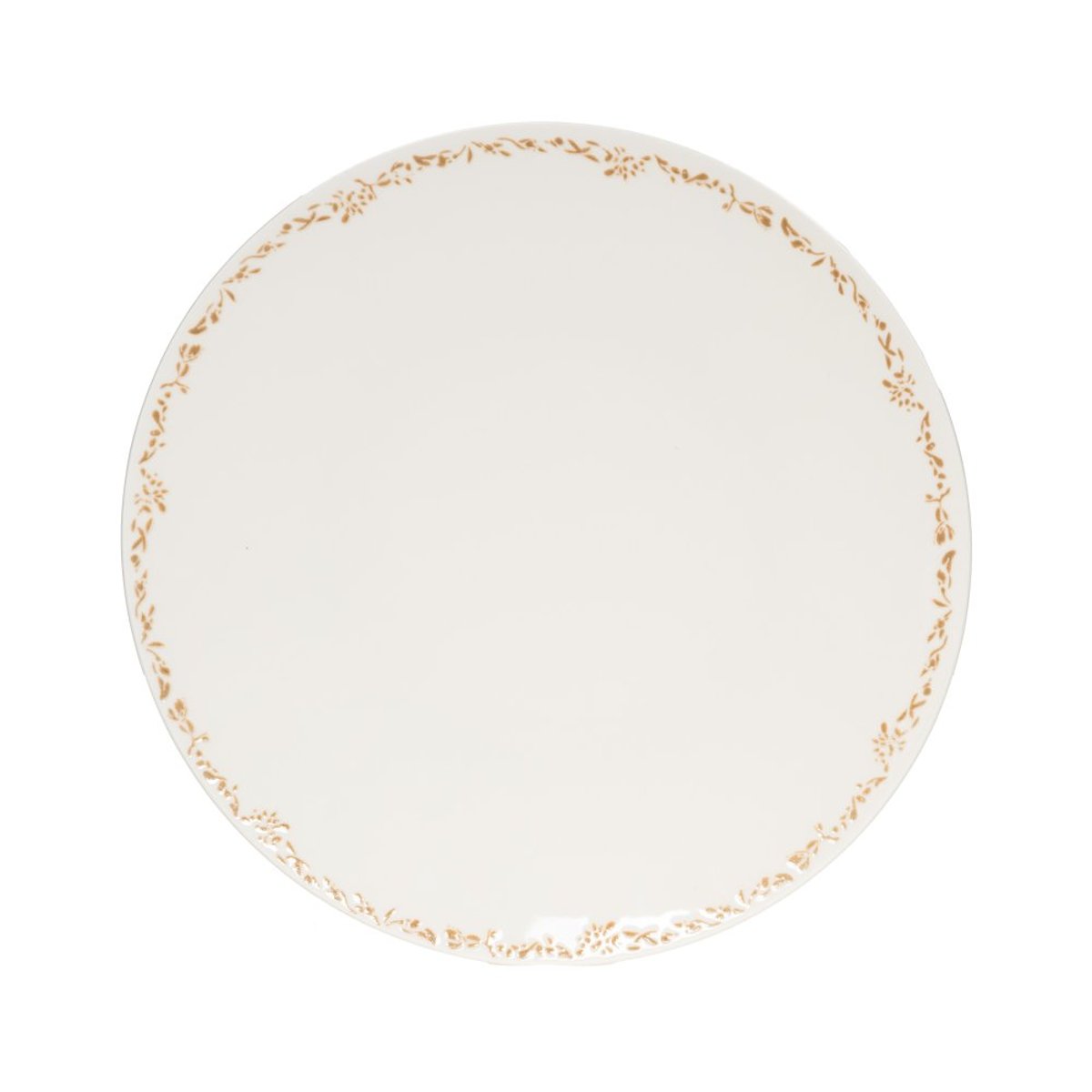 Plat rond 31 cm Ophélia blanc, TABLE PASSION