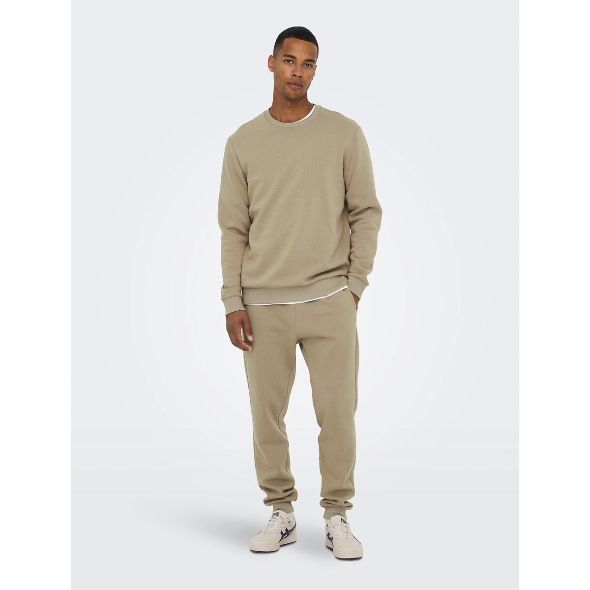 Ceres Life Sweatshirt with Crew Neck grey-beige, ONLY & SONS