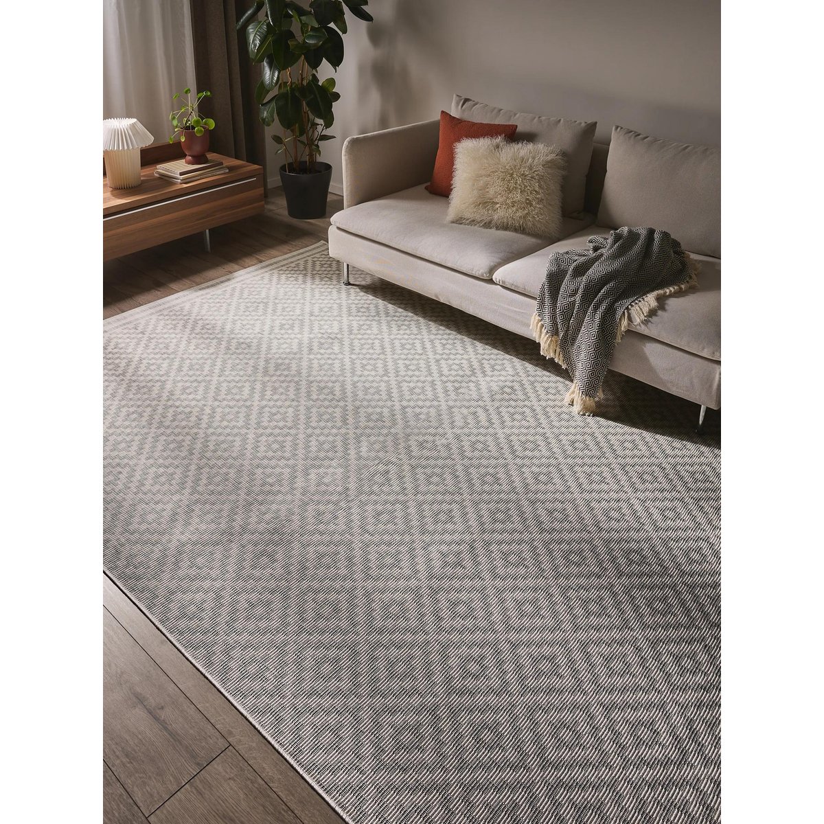 Tapis d'extérieur & intérieur METRO gris, BENUTA