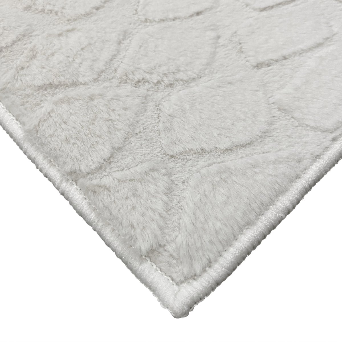 Tapis à relief  extra-doux SEVENTY blanc, touch, THE DECO FACTORY