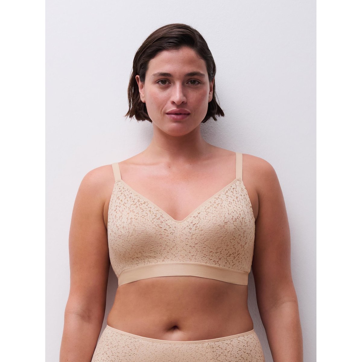 Soutien-gorge sans armature Norah chic beige doré, CHANTELLE