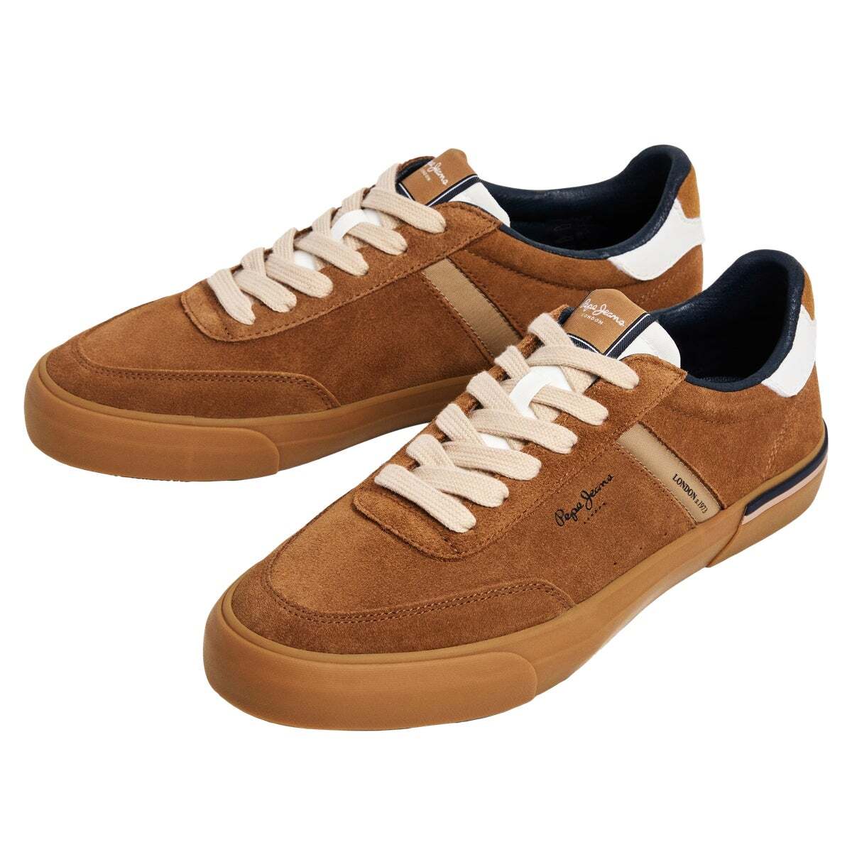 Kenton - Baskets Classiques En Daim beige caramel, PEPE JEANS