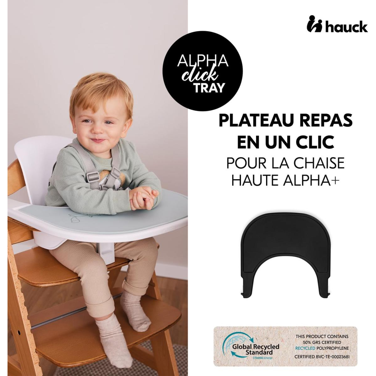 Plateau Alpha Click Tray noir noir, HAUCK