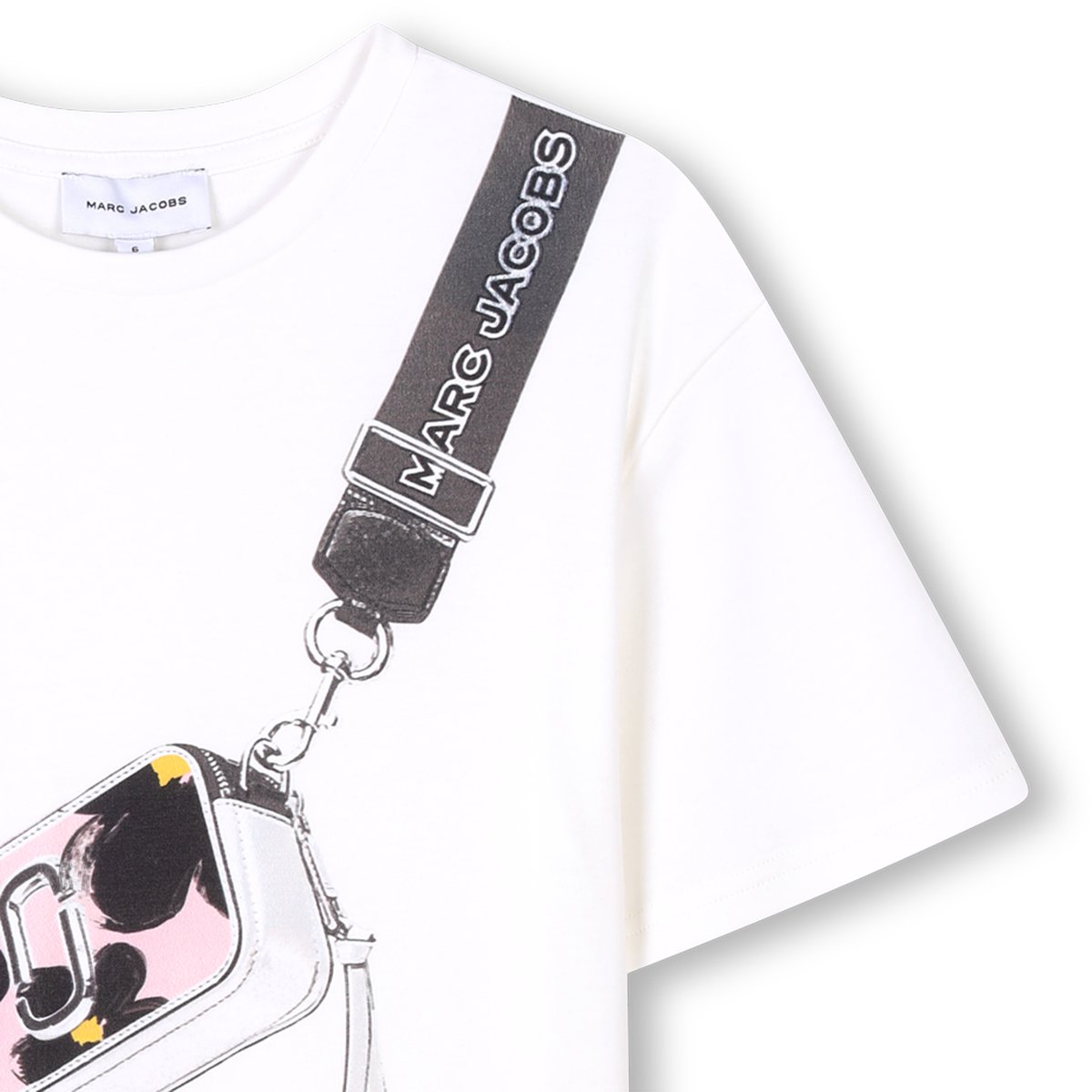 Robe en coton à manches courtes ivoire pastel, MARC JACOBS