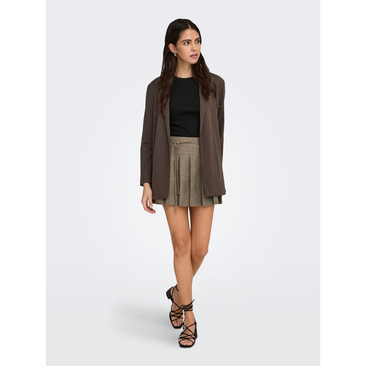 Blazer long, coupe droite chocolate brown 1, JDY