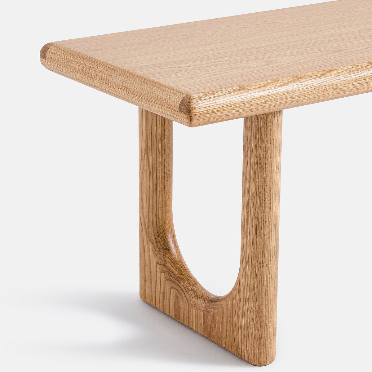 Banco de roble macizo y chapado, 160 cm de largo, DOUVE roble, LA REDOUTE INTERIEURS