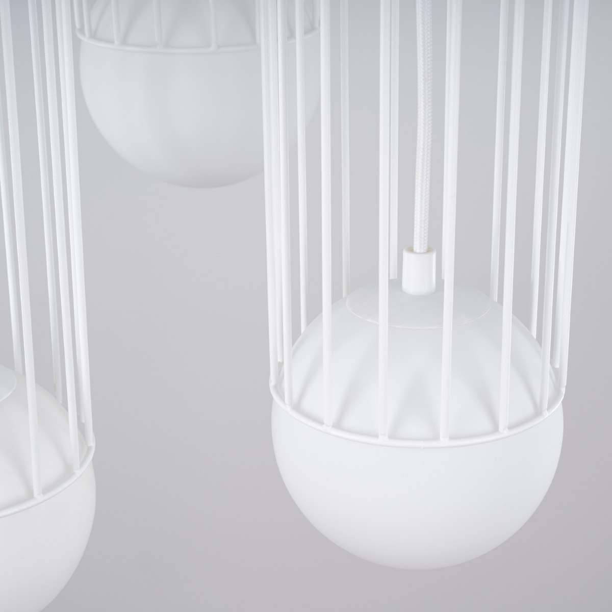 Lustre Acier Blanc G9 3 Brina blanc, EDEN