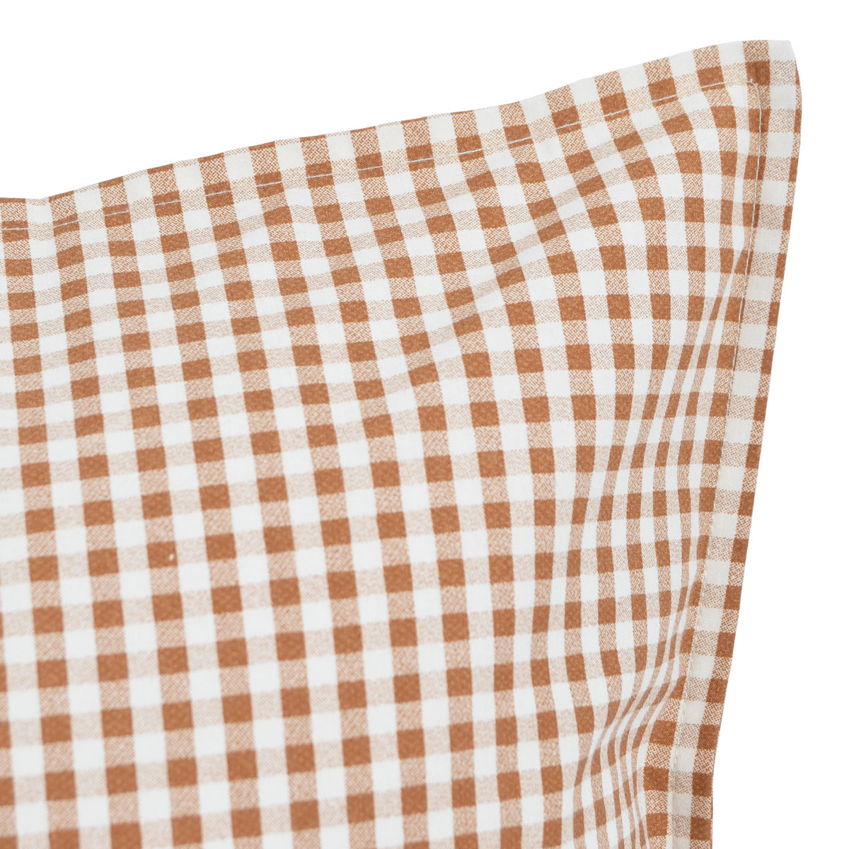 Parure de couette bébé coton bio vichy POM POUCE caramel, LITTLE CREVETTE