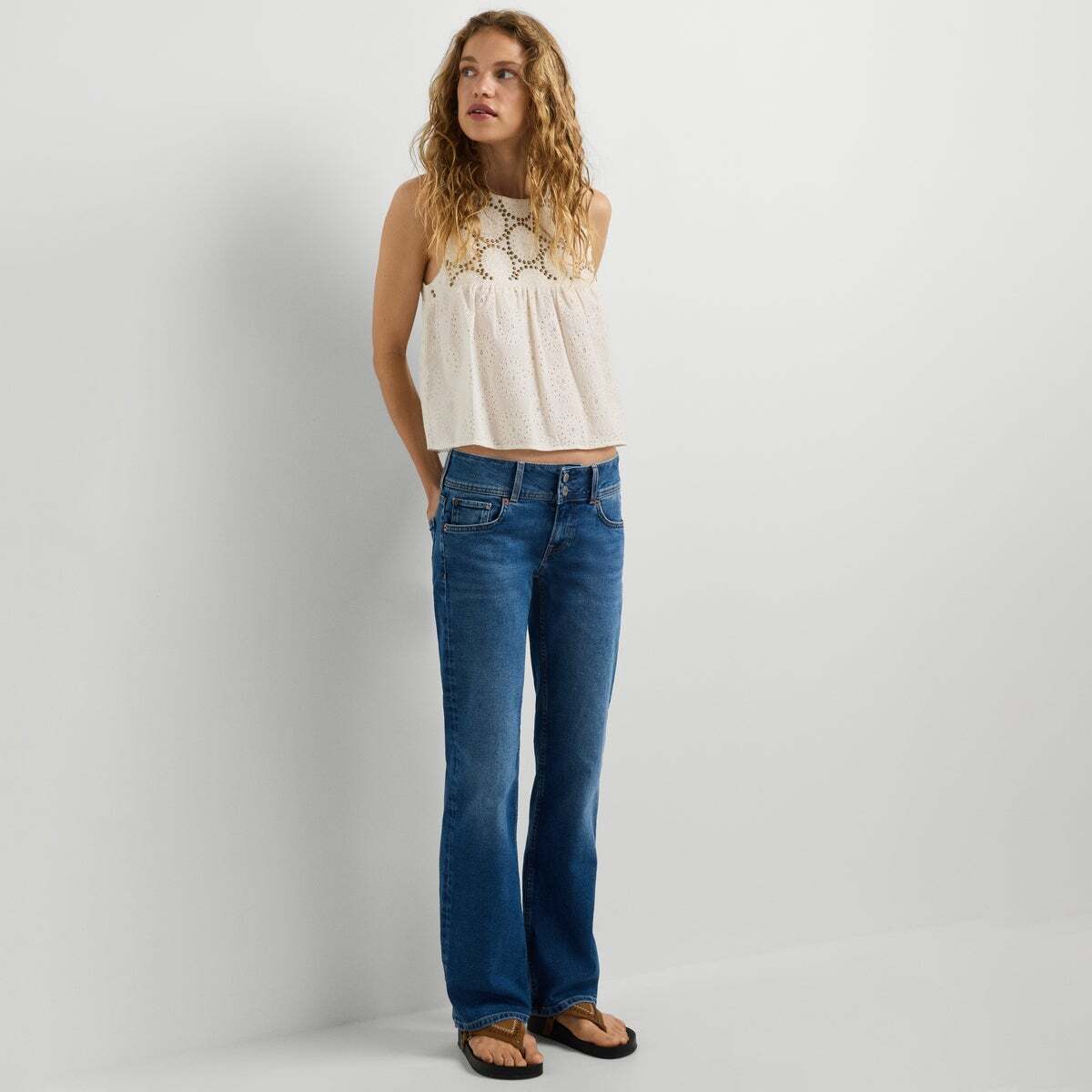 Venus - Jean Coupe Regular, Taille Basse authentique bleu vif, PEPE JEANS