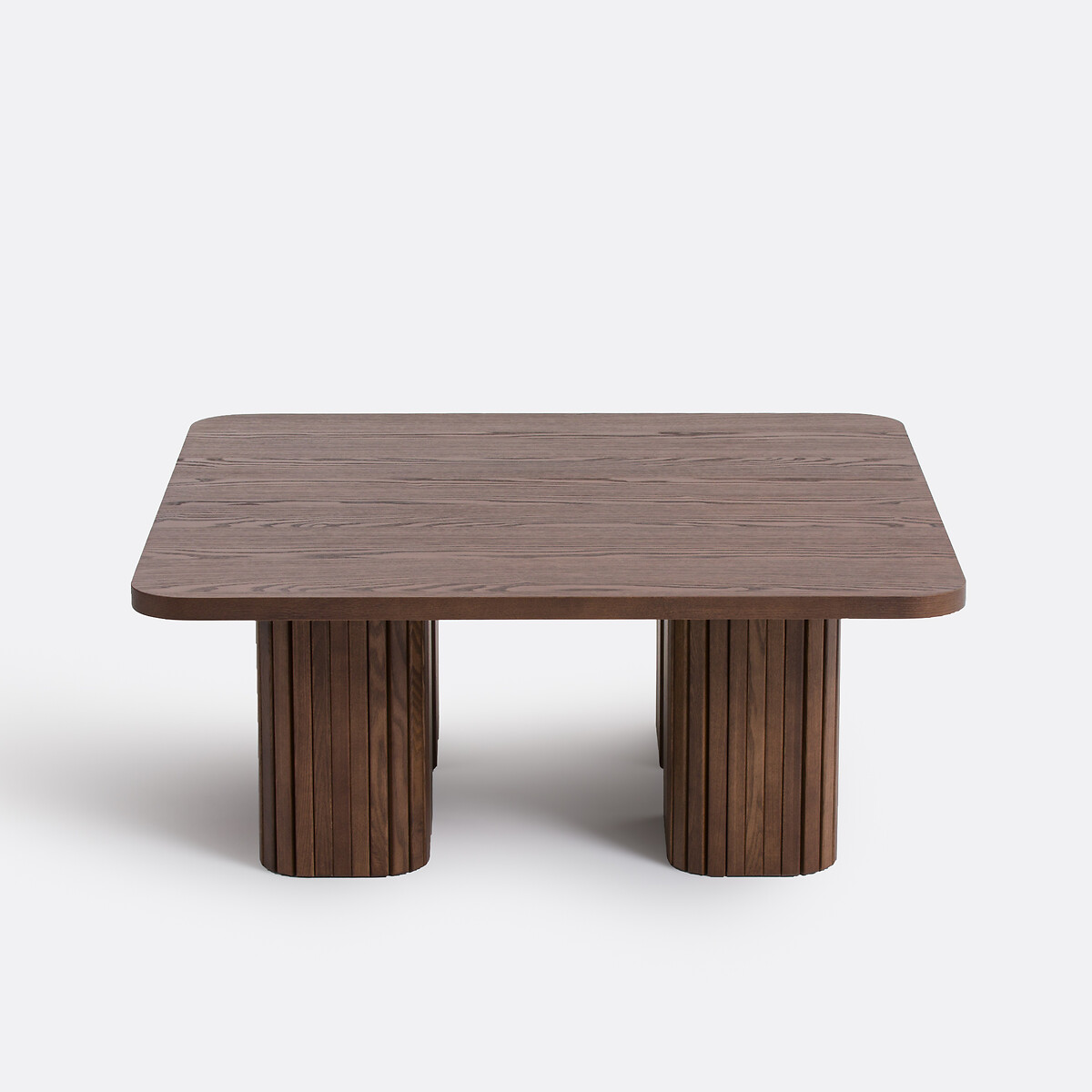 Table basse en plaqué frêne, LATTI teinté coloris noyer, LA REDOUTE INTERIEURS