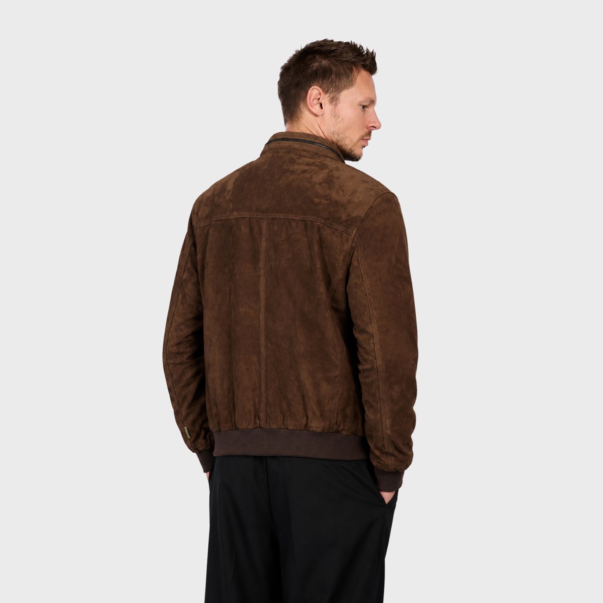 Veste réversible en cuir DYLAN kaki, OAKWOOD