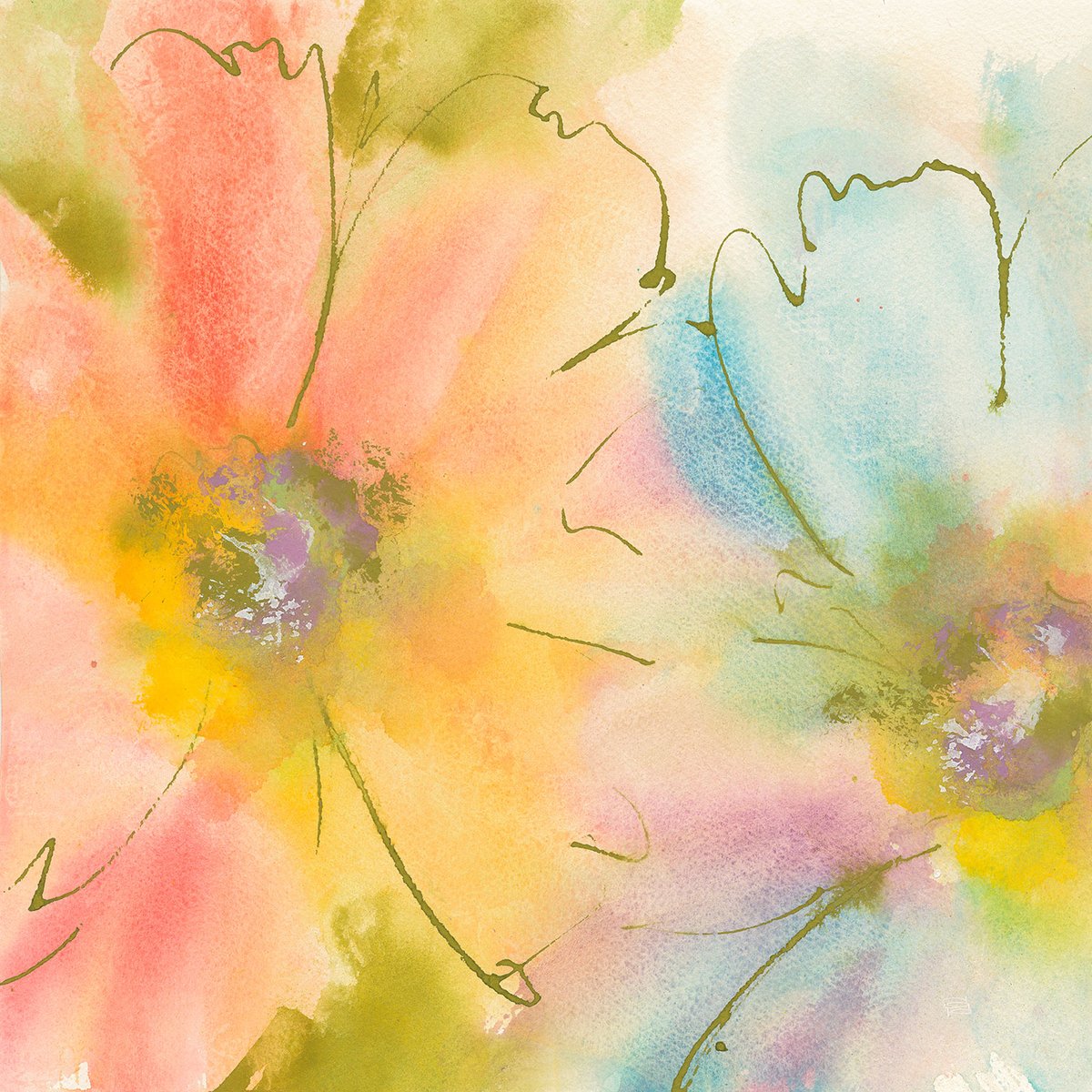 Tableau pastel flower tableau alu dibond, HEXOA