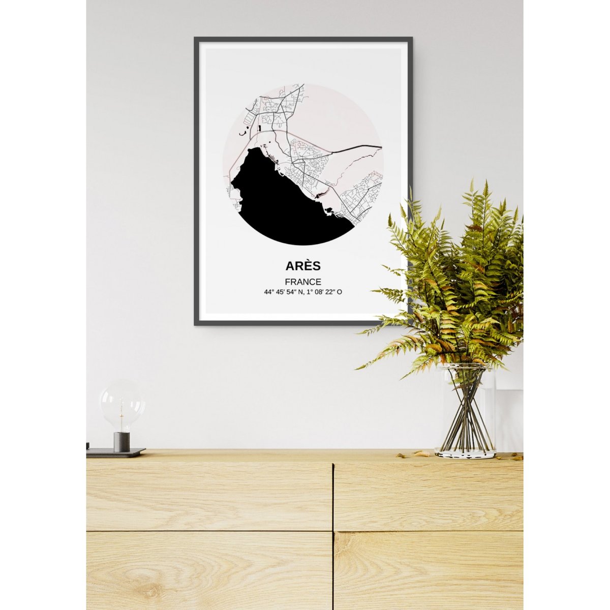 Affiche Carte Arès blanc, L'AFFICHERIE