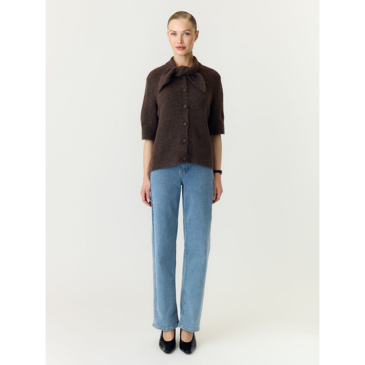 Cardigan En Maille chocolate brown, YAS