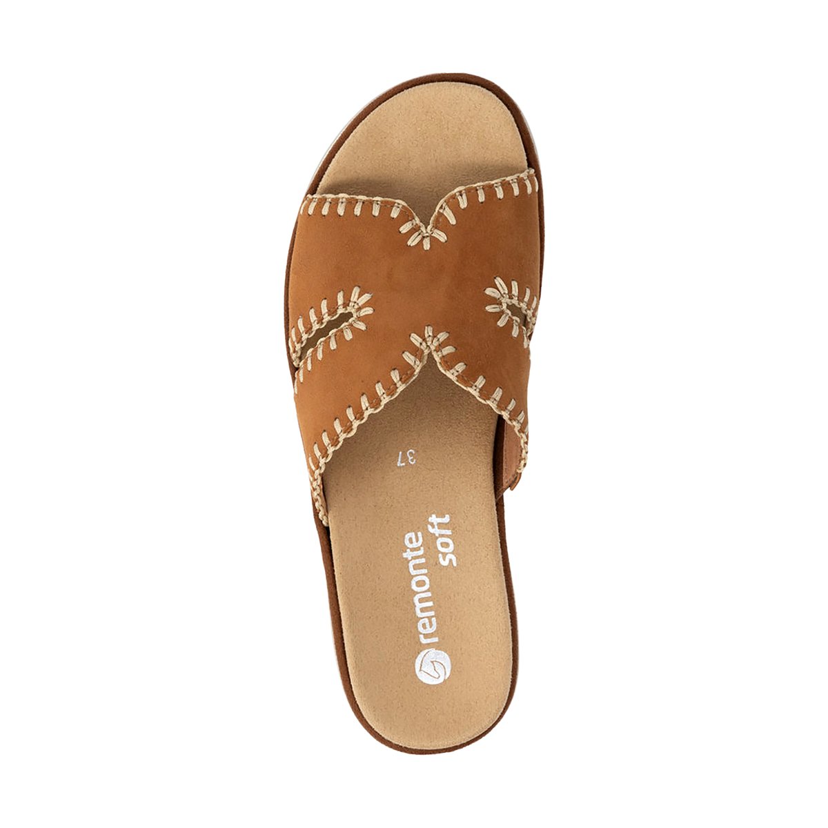Mules Cuir Compensée Noccia marron, REMONTE