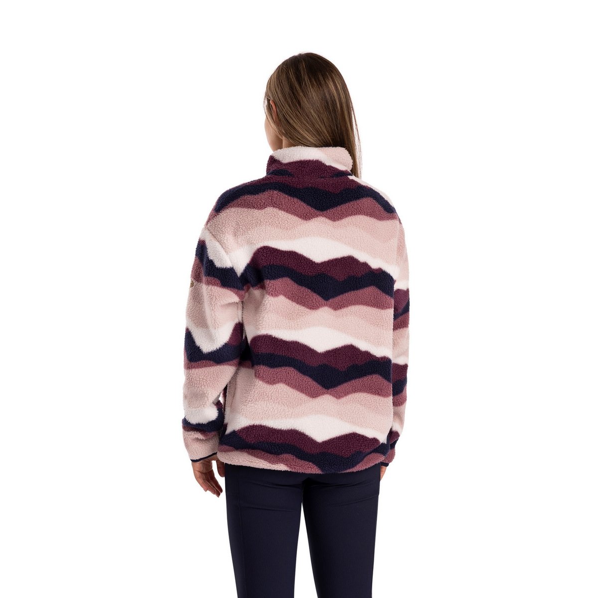 Haut polaire motif/style montagne OVIE rose / violet / blanc, TRESPASS