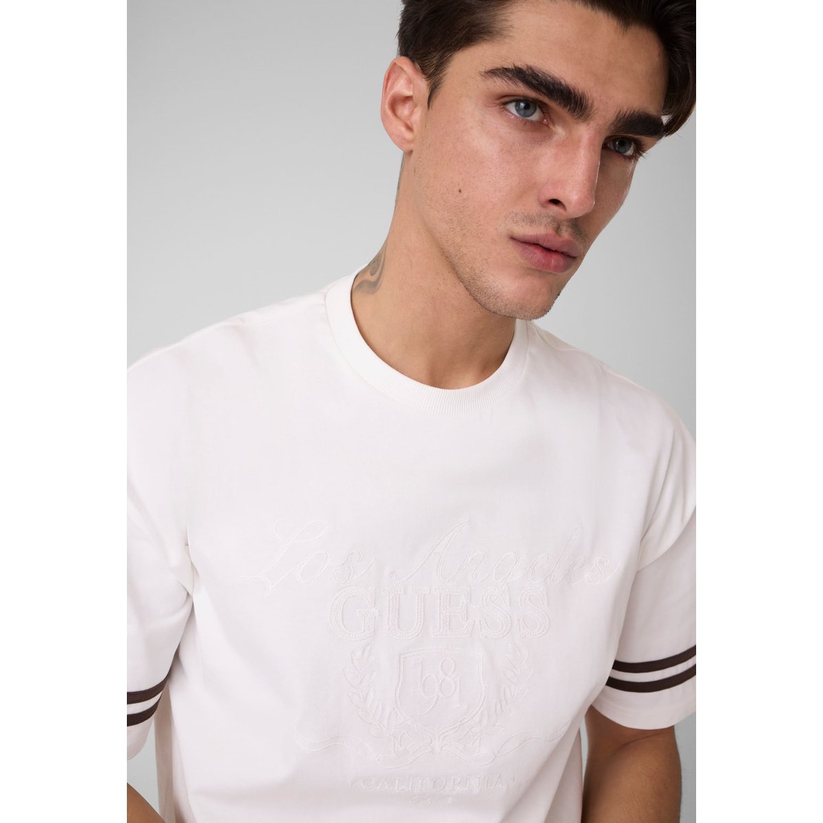 T-Shirt Slim Fit blanc, GUESS
