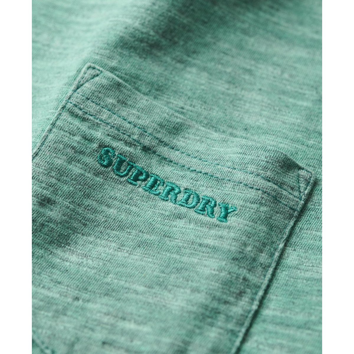 T-shirt surteint à logo Essential vert marine, SUPERDRY