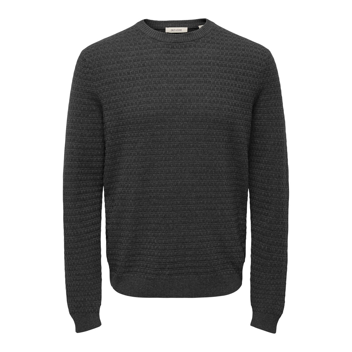 Pull En Maille dark grey melange, ONLY & SONS