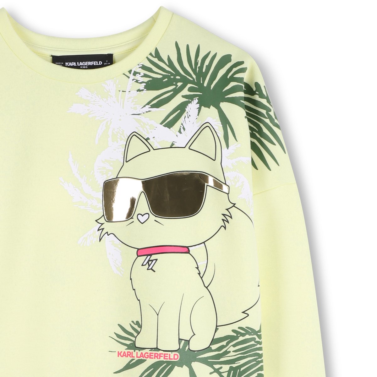 Sweat maxi imprimé wax yellow, KARL LAGERFELD KIDS