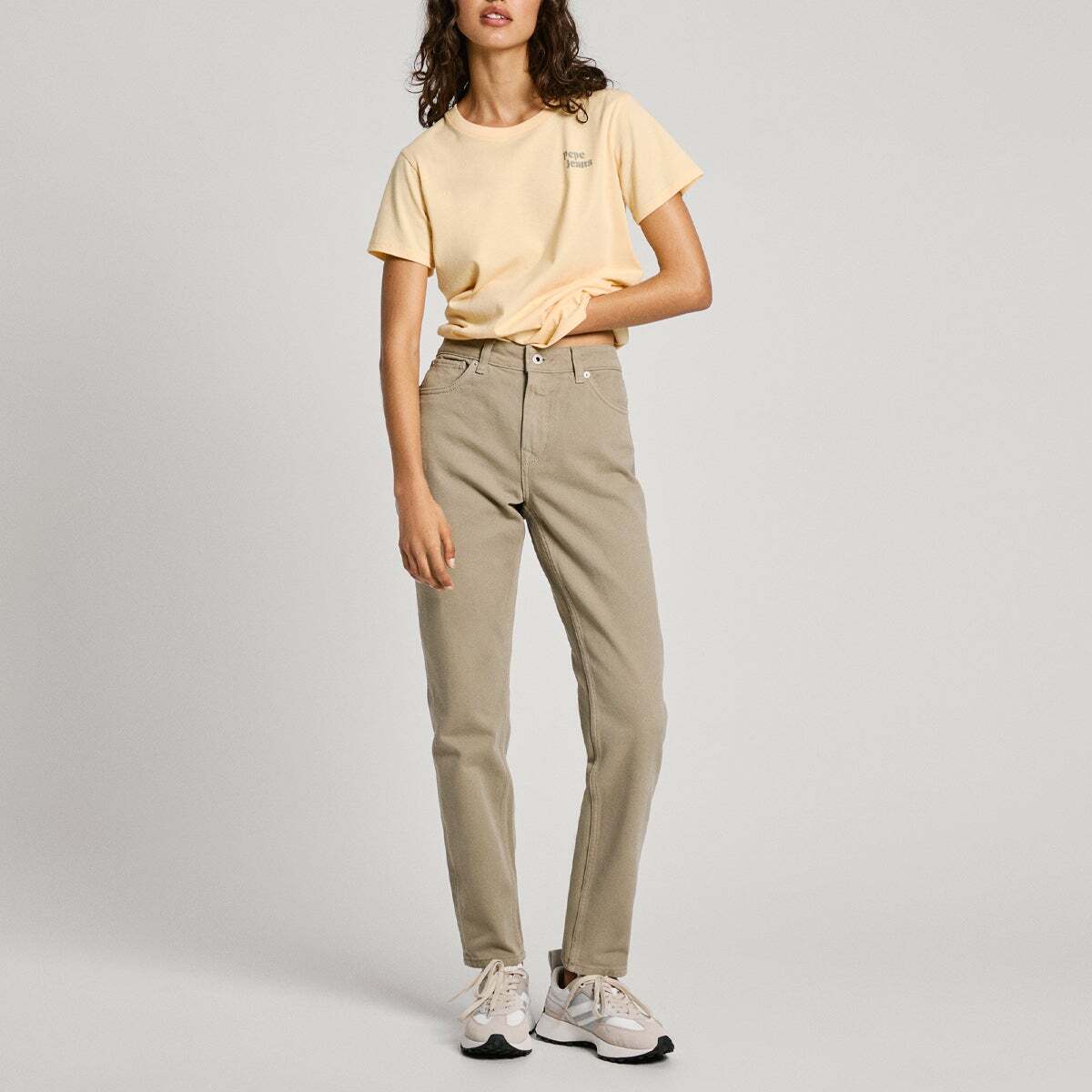 Jean Coupe Tapered, Taille Haute - Violet vert délavé, PEPE JEANS