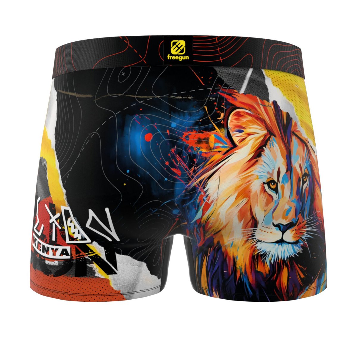 Lot De 3 Boxers Microfibre noir/jaune/orange/bleu/fushia/turquoise/blanc, FREEGUN
