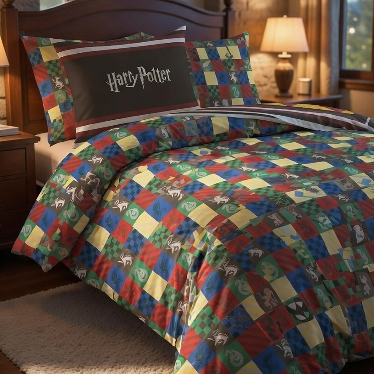Parure de lit enfant coton, Harry Potter orange, C DESIGN HOME TEXTILE