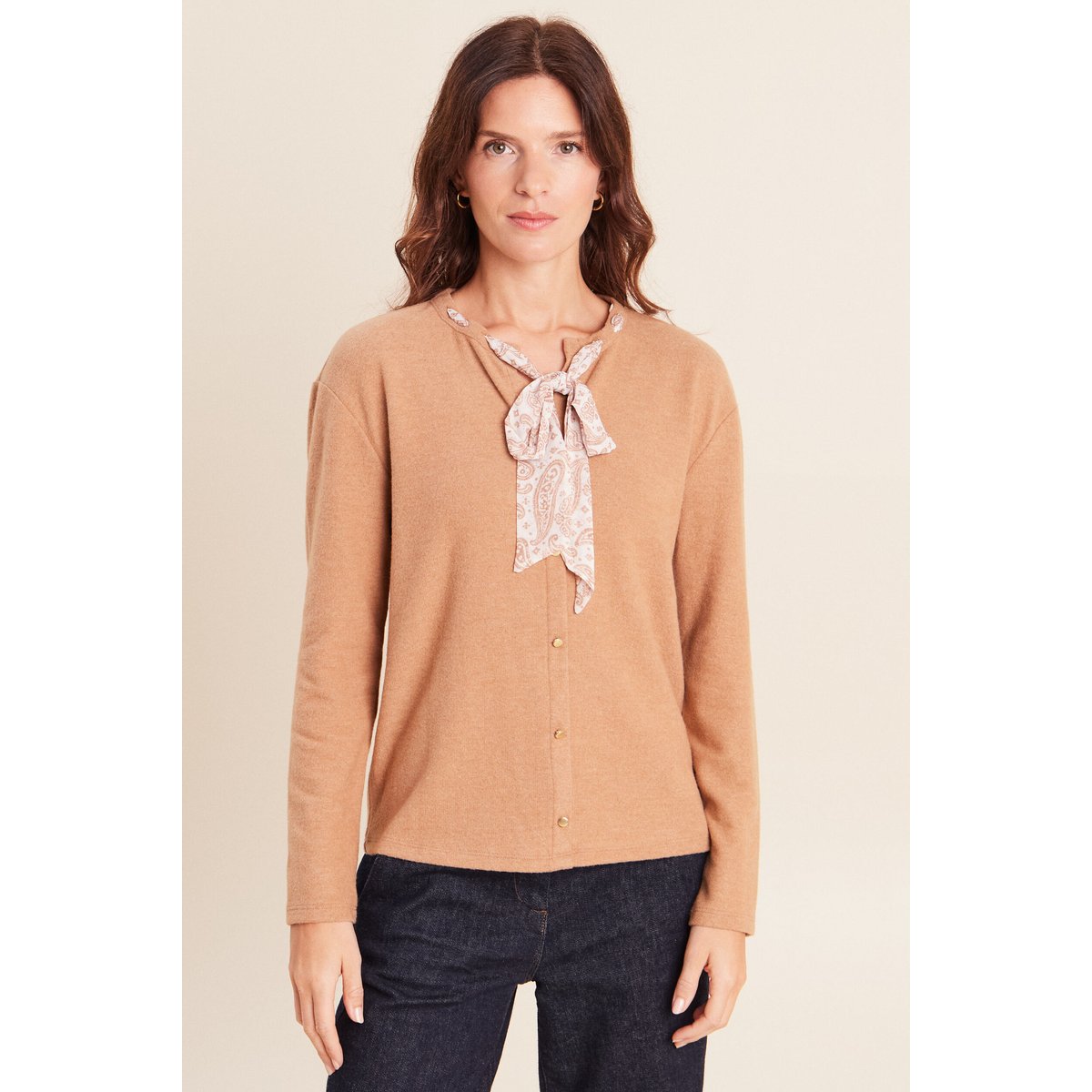 Cardigan manches longues beige, BREAL
