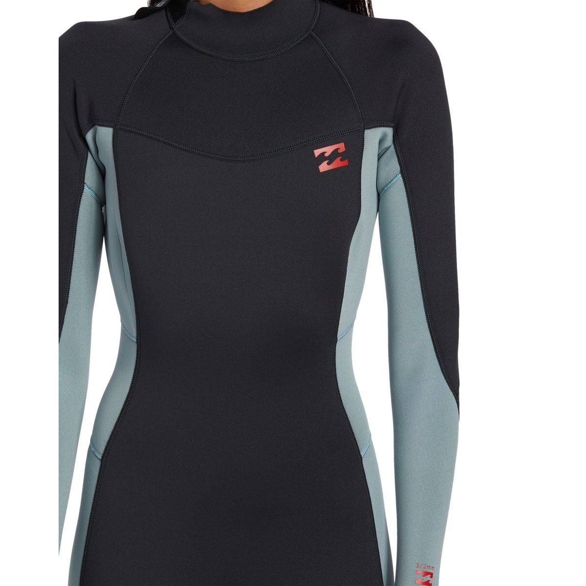 Combinaison de surf back zip 4/3MM FOIL noir washed black, BILLABONG