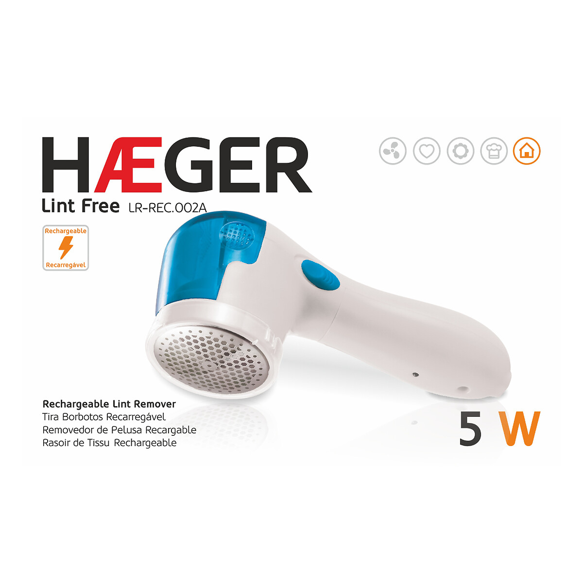 Tira borbotos Lint Free, HAEGER branco/azul, HAEGER