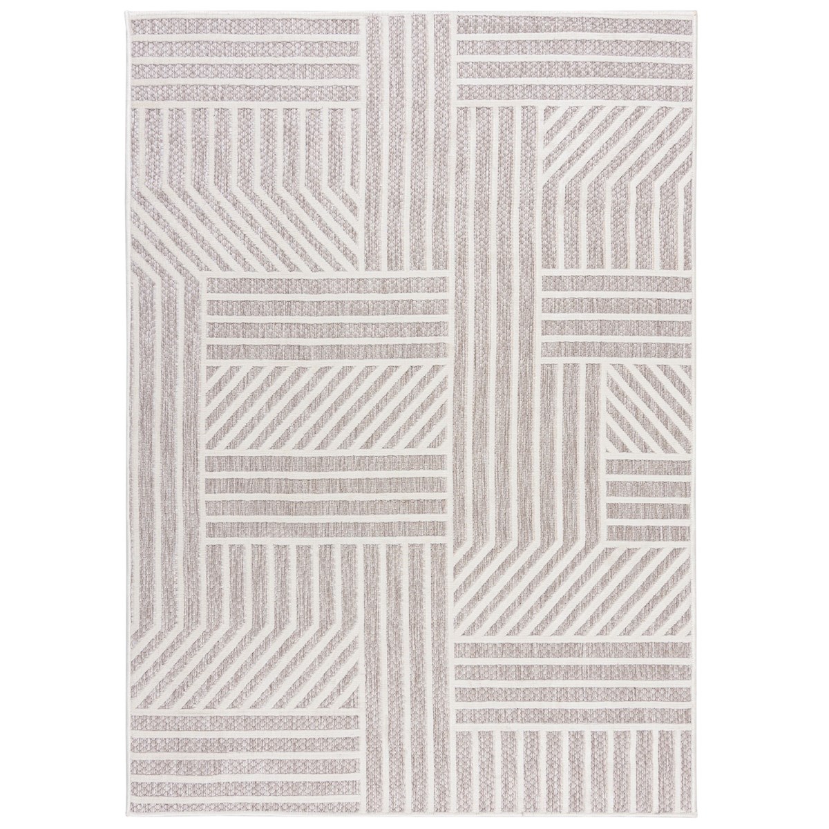 Tapis intérieur extérieur moderne BLOCO beige, NOVATREND