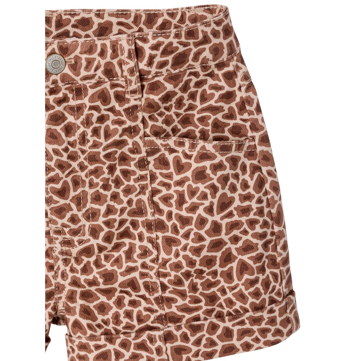 Short twill imprimé beige, VERTBAUDET