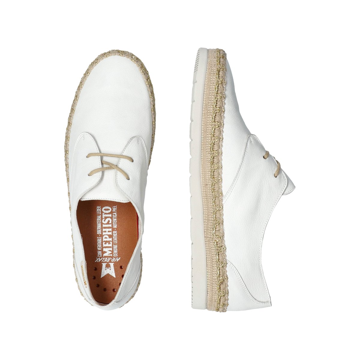 Baskets en cuir VOLETA blanc 5142, MEPHISTO