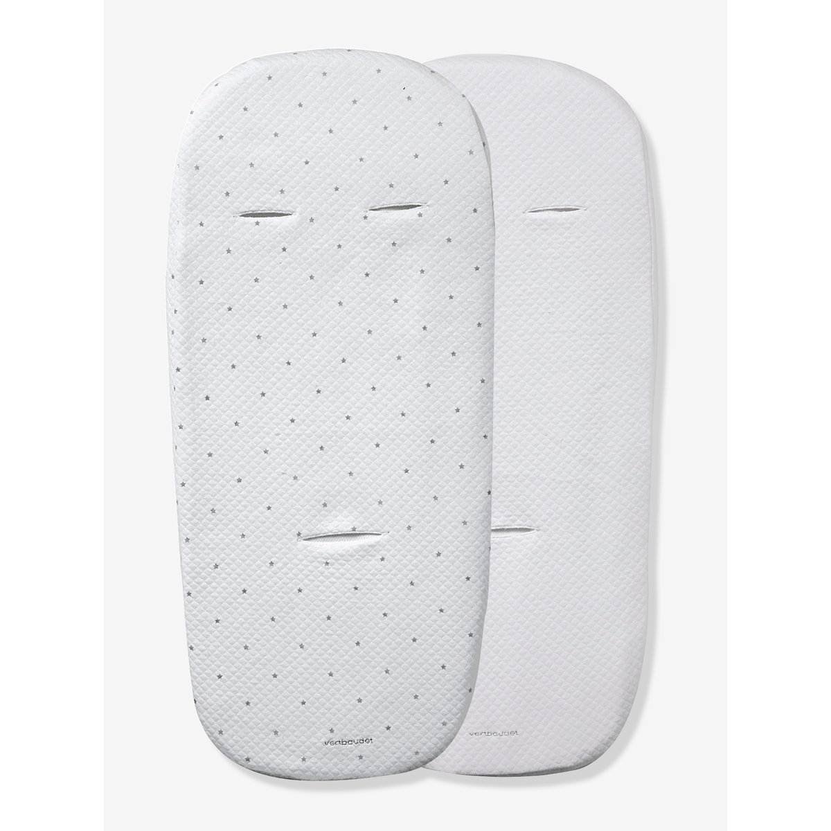Lot de 2 housses de protection pour matelas de nacelle assorties, VERTBAUDET