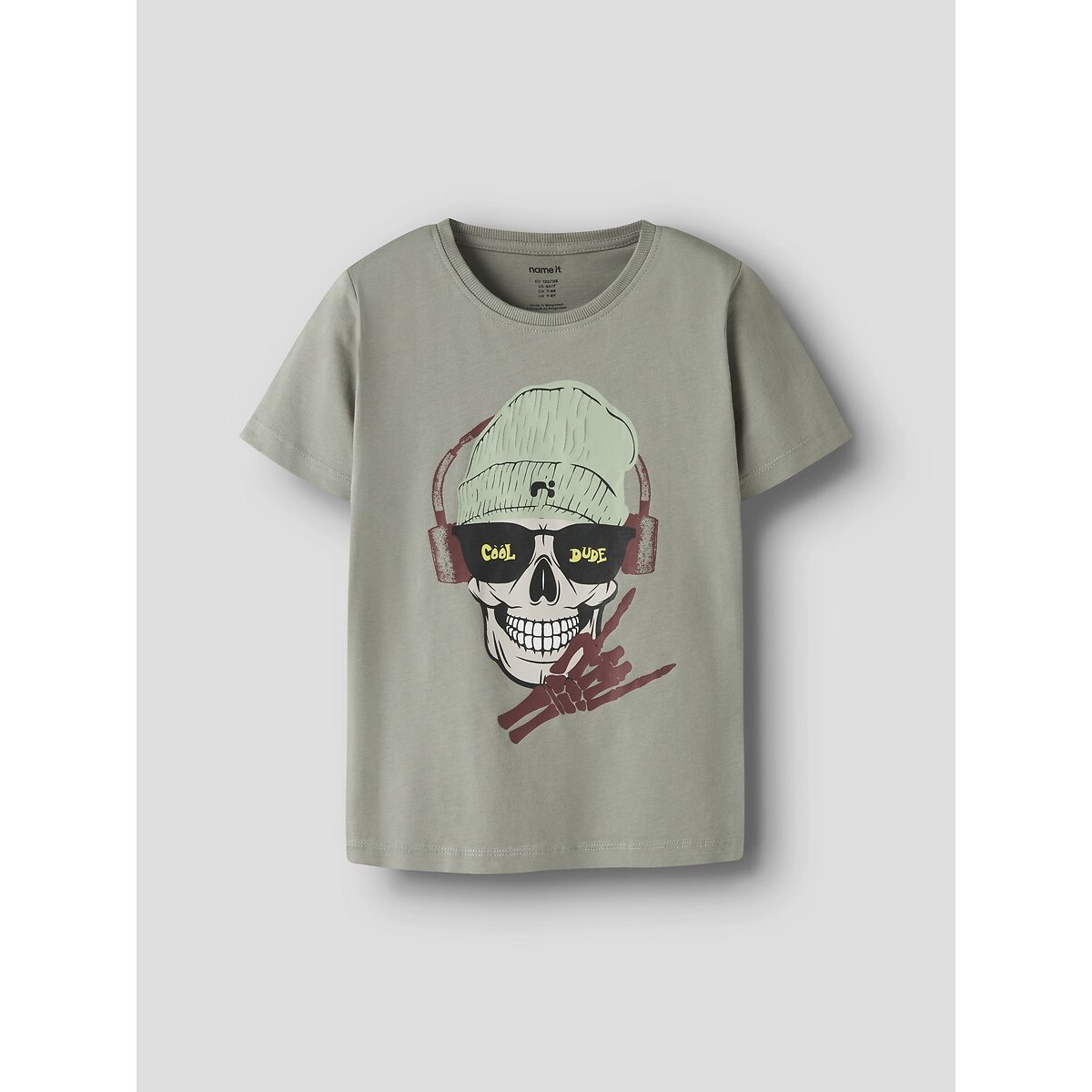 T-shirt de mangas curtas caqui, NAME IT