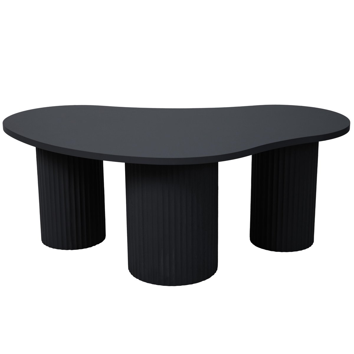 Table basse en MDF décor mélaminé, MAEVE noir, OVIALA
