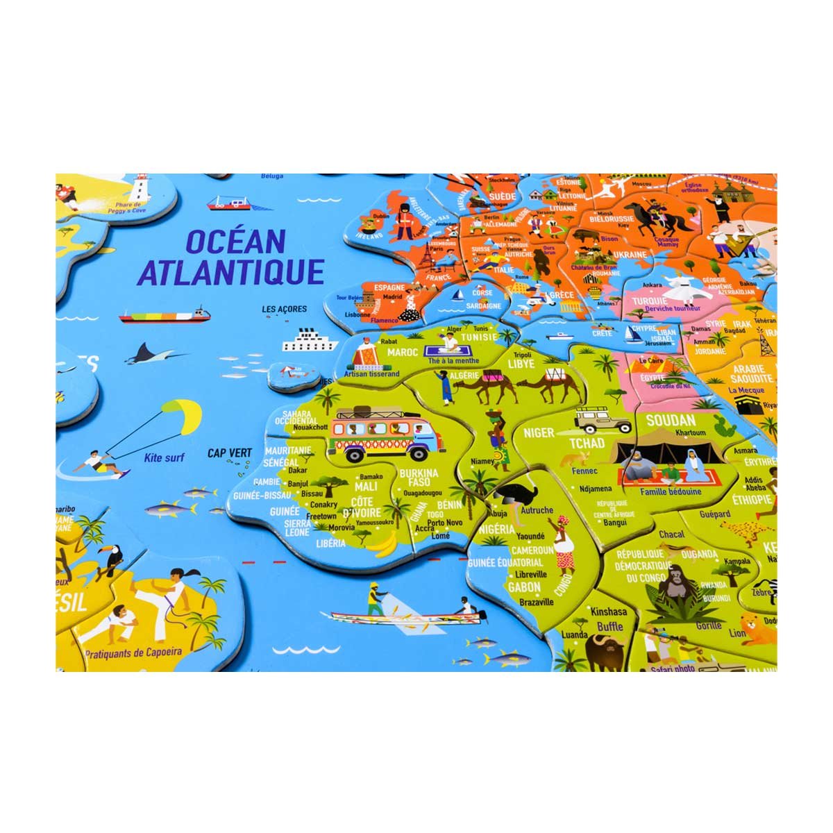 Carte du monde magnétique Recto Verso blanc, OXYBUL