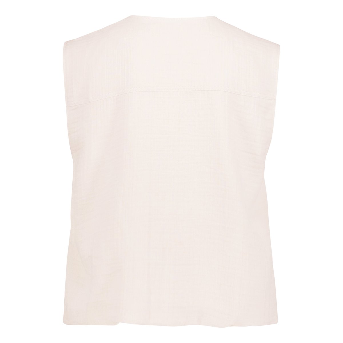 Veste sans manches d'été à poches silky beige, CARTOON