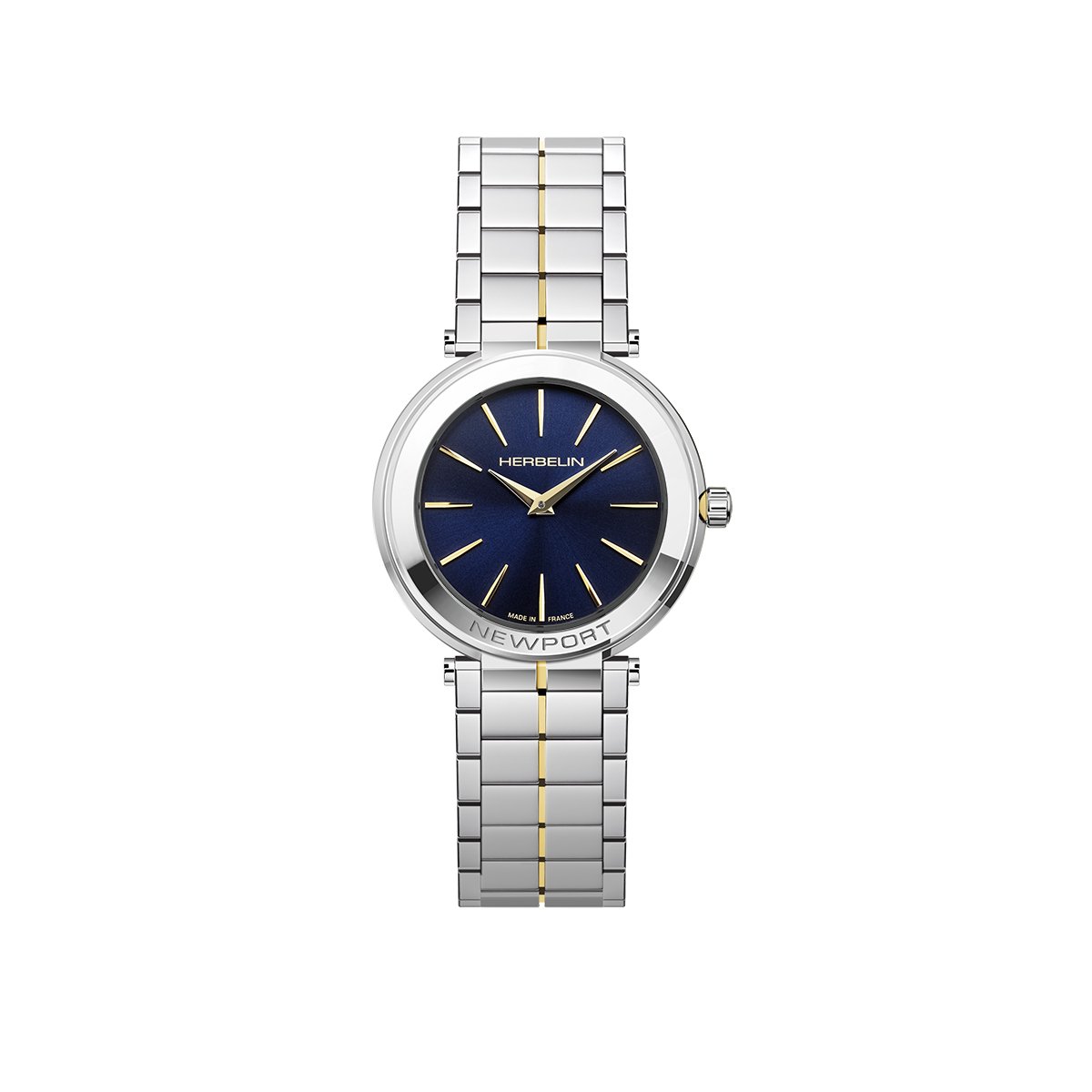 Montre Analogique NEWPORT SLIM argenté bleu foncé argenté, HERBELIN
