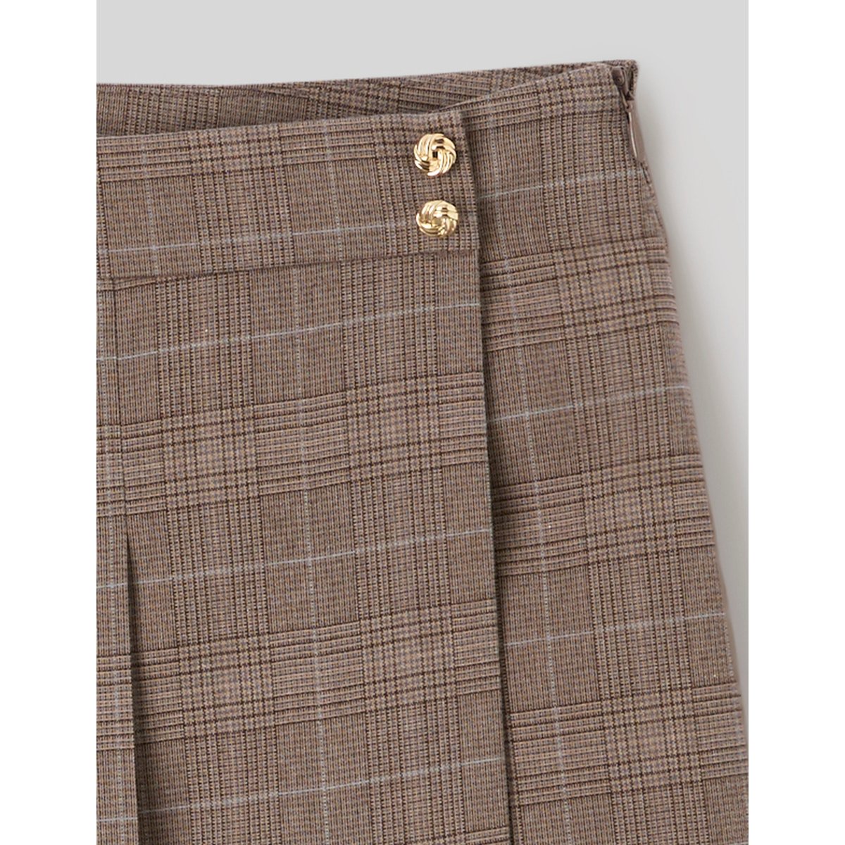 Jupe-short à carreaux marron foncée, BZB