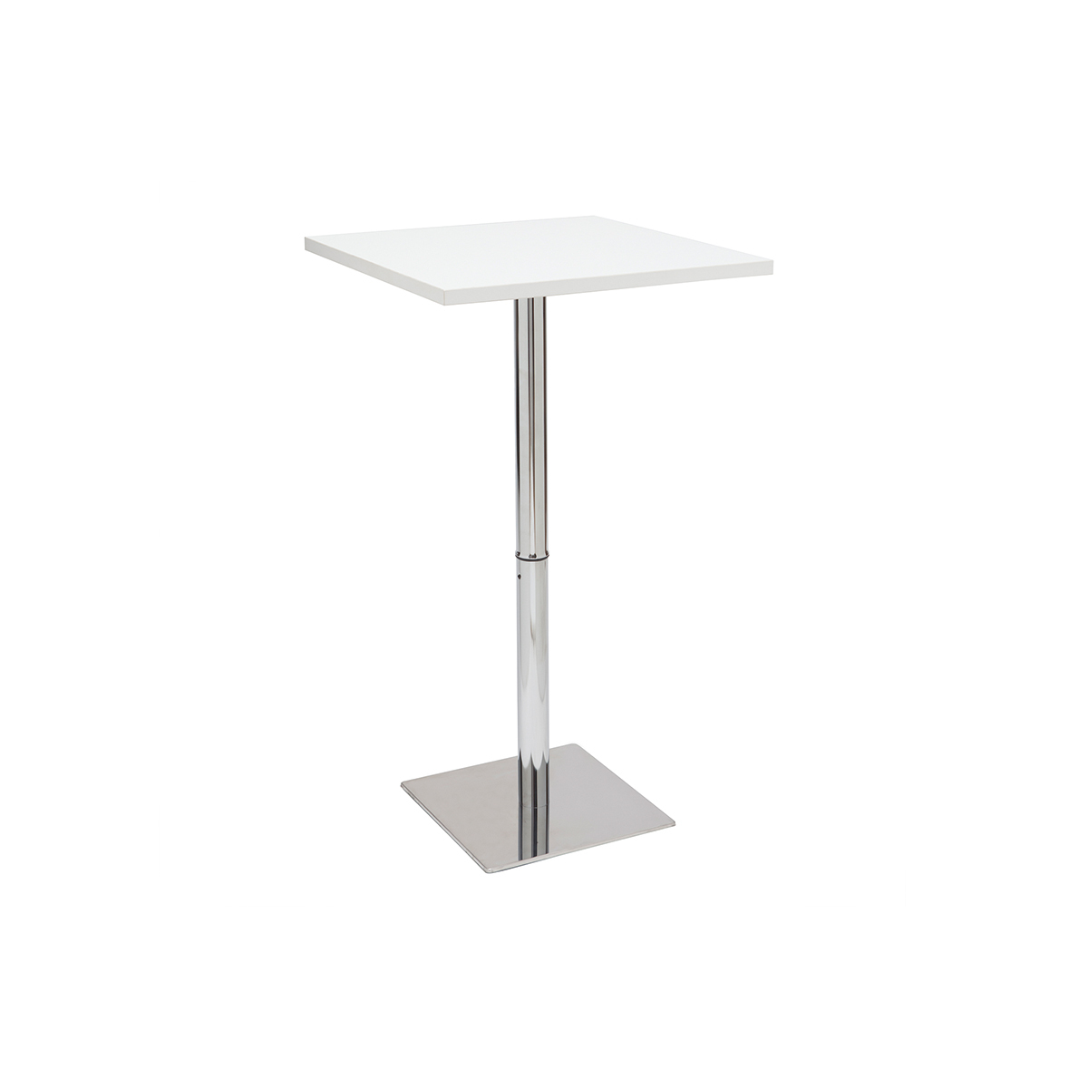 Table de bar design carrée blanche L60 cm JACK blanc, MILIBOO