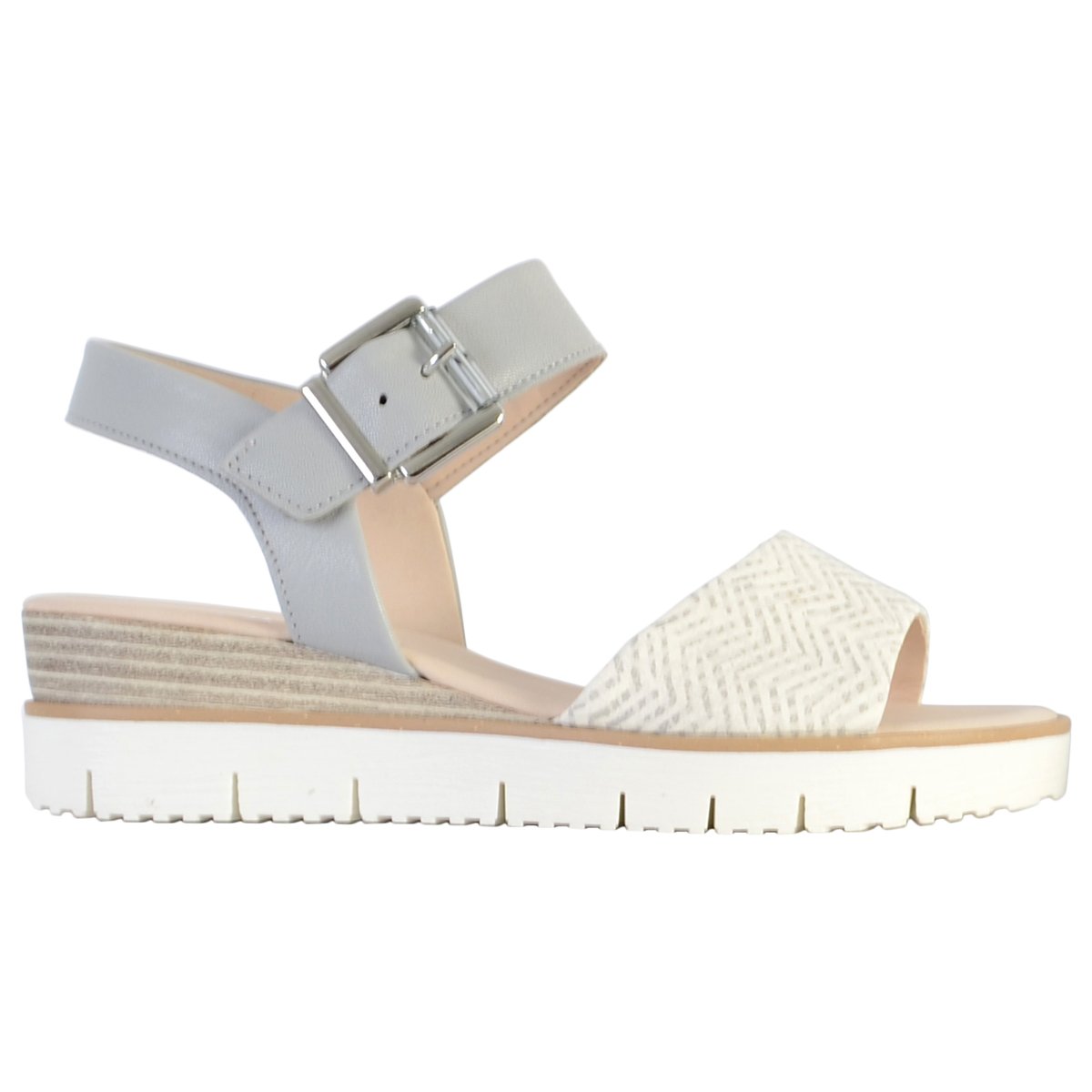 Sandales Cuir Pinto gris blanc, GABOR